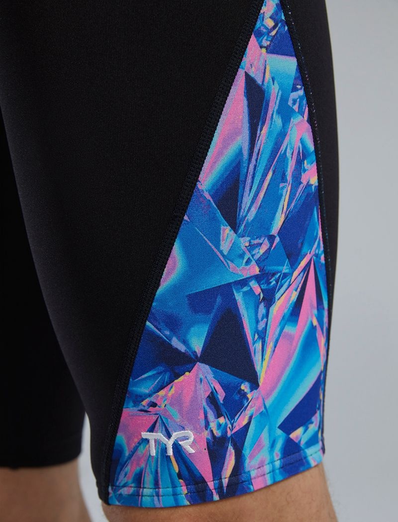 Black / Navy / Pink Tyr Durafast Elite® Blade Splice Jammer Crystalized Men's Swimsuit | US-XAMV60758