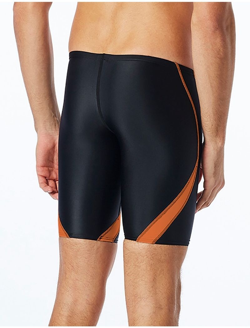 Black / Orange Tyr Tyreco™ Alliance Jammer Splice Men's Swimsuit | US-GVBN37514