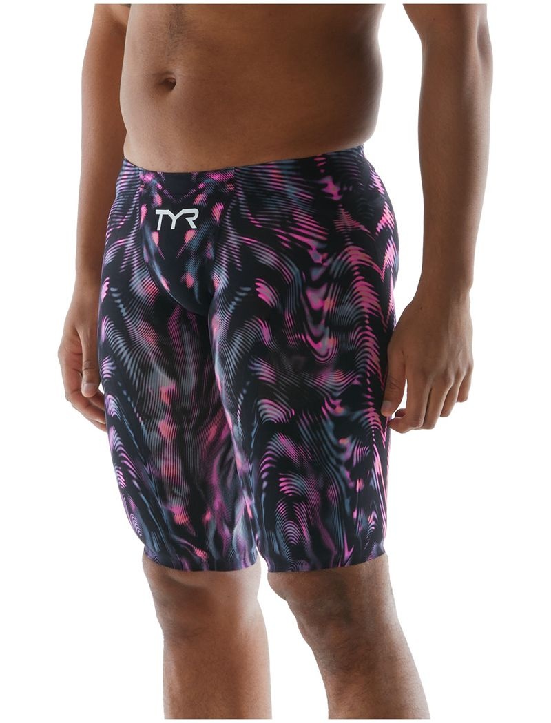 Black / Pink Tyr Venzo™ Genesis Jammer Men\'s Swimsuit | US-NMBR89472