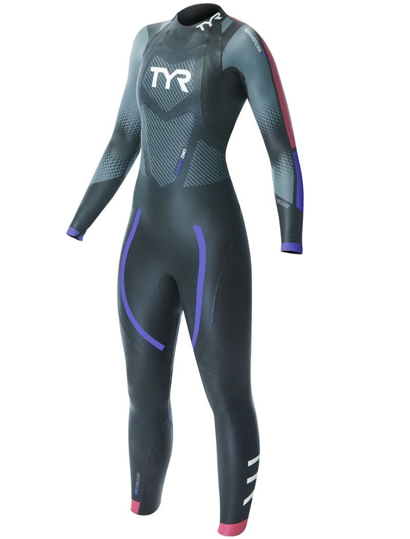 Black / Pink / Purple Tyr Hurricane® Cat 3 Women's Wetsuit | US-PYJH54301