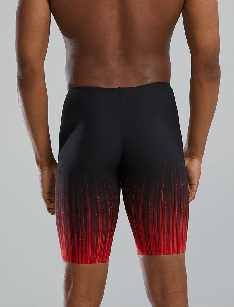 Black / Red Tyr Durafast Elite® Jammer Speedwarp Men's Swimsuit | US-KHBG08293