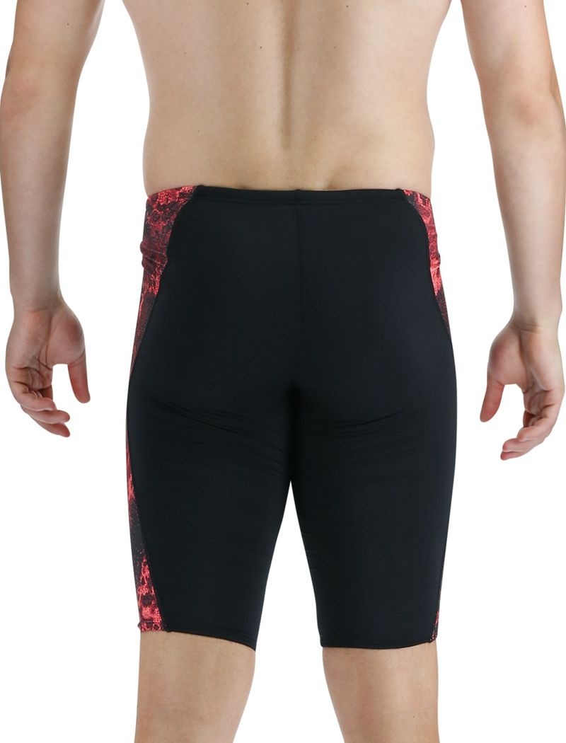 Black / Red Tyr Durafast Lite® Blade Splice Jammer Diploria Men's Swimsuit | US-VWSE80312