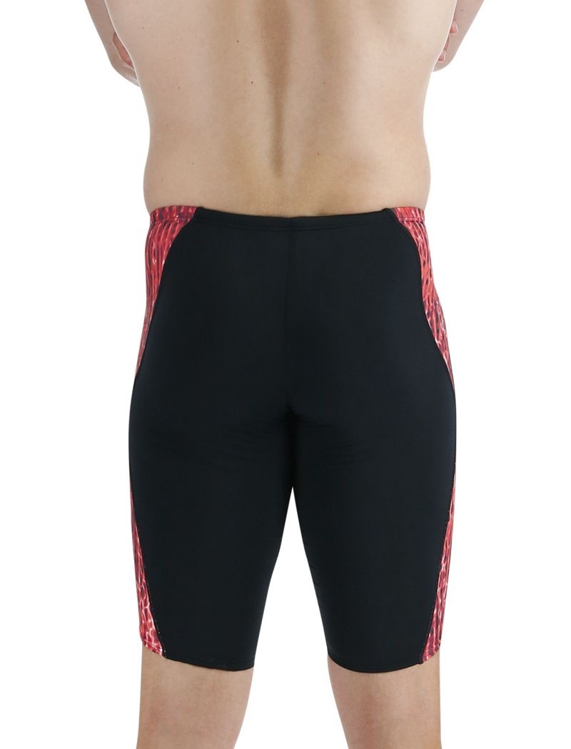 Black / Red Tyr Durafast Lite® Blade Splice Jammer Atolla Men's Swimsuit | US-UMFB13684