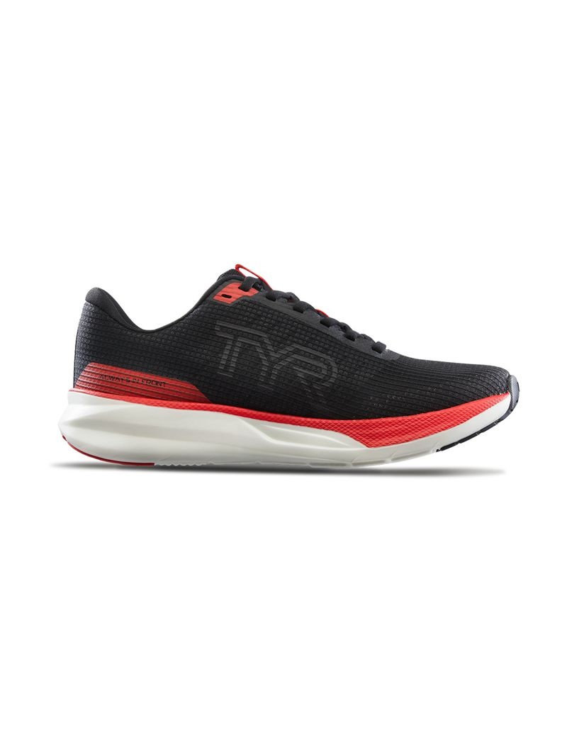 Black / Red Tyr Sr-1 Tempo Runner Men's Running Shoes | US-YMCU30528