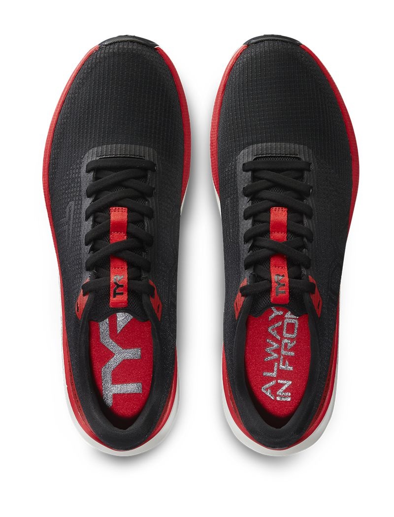 Black / Red Tyr Sr-1 Tempo Runner Men's Running Shoes | US-YMCU30528