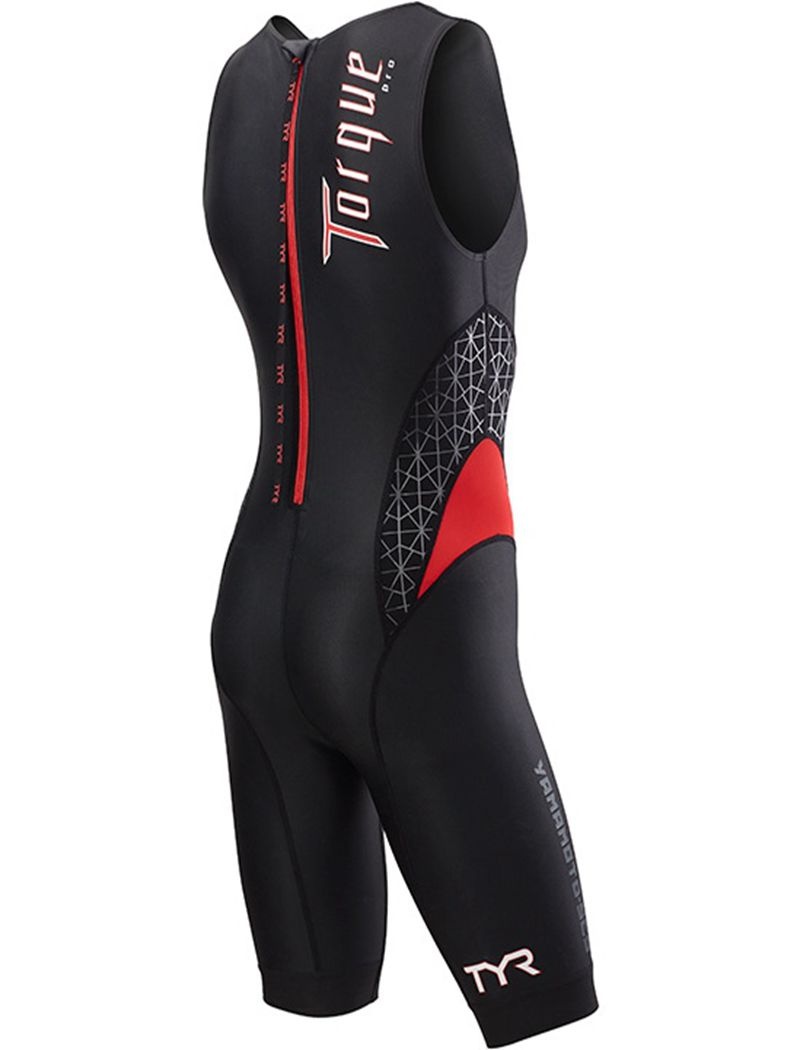 Black / Red Tyr Torque Pro Men's Swimsuit | US-VKBP28061