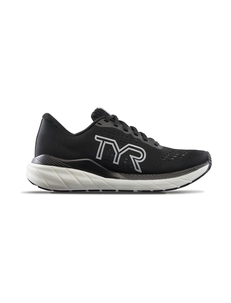 Black / Silver Tyr Rd-1x Runner Men's Running Shoes | US-YUJG75168