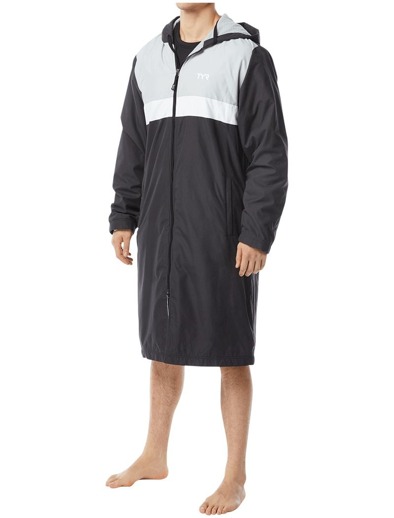 Black / White Tyr Alliance Podium Men\'s Parka | US-ZRKY03521