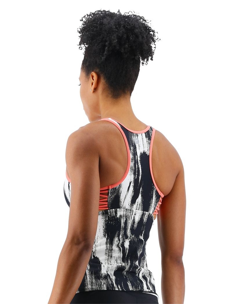 Black / White Tyr Harley Dry Brush Women's Tanks | US-XUDY81325