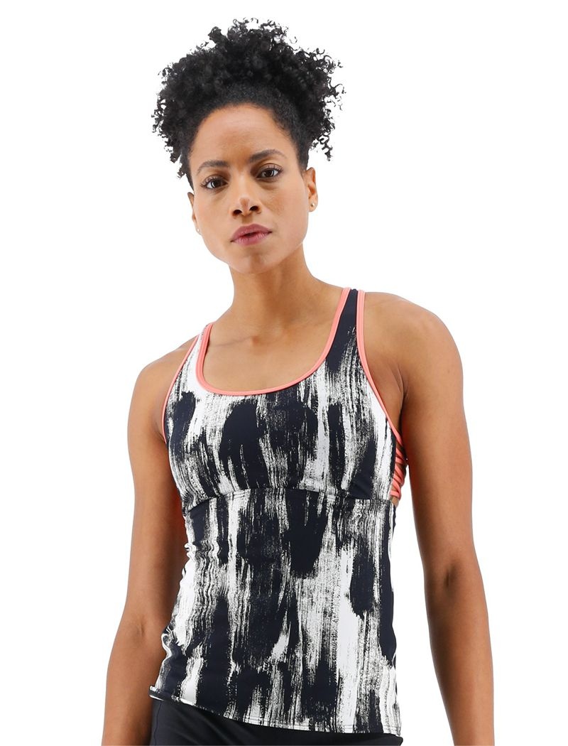 Black / White Tyr Harley Dry Brush Women's Tanks | US-XUDY81325