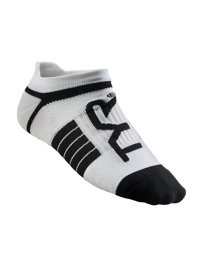 Black / White Tyr Low Ankle Men\'s Socks | US-BWVU06913