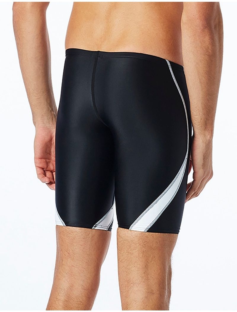 Black / White Tyr Tyreco™ Alliance Jammer Splice Men's Swimsuit | US-REHC85639