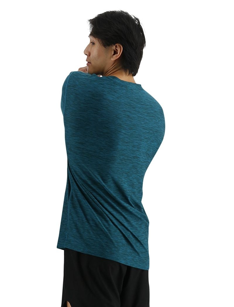 Blue Green Tyr Airtec™ Men's T-Shirt | US-ECPF10564