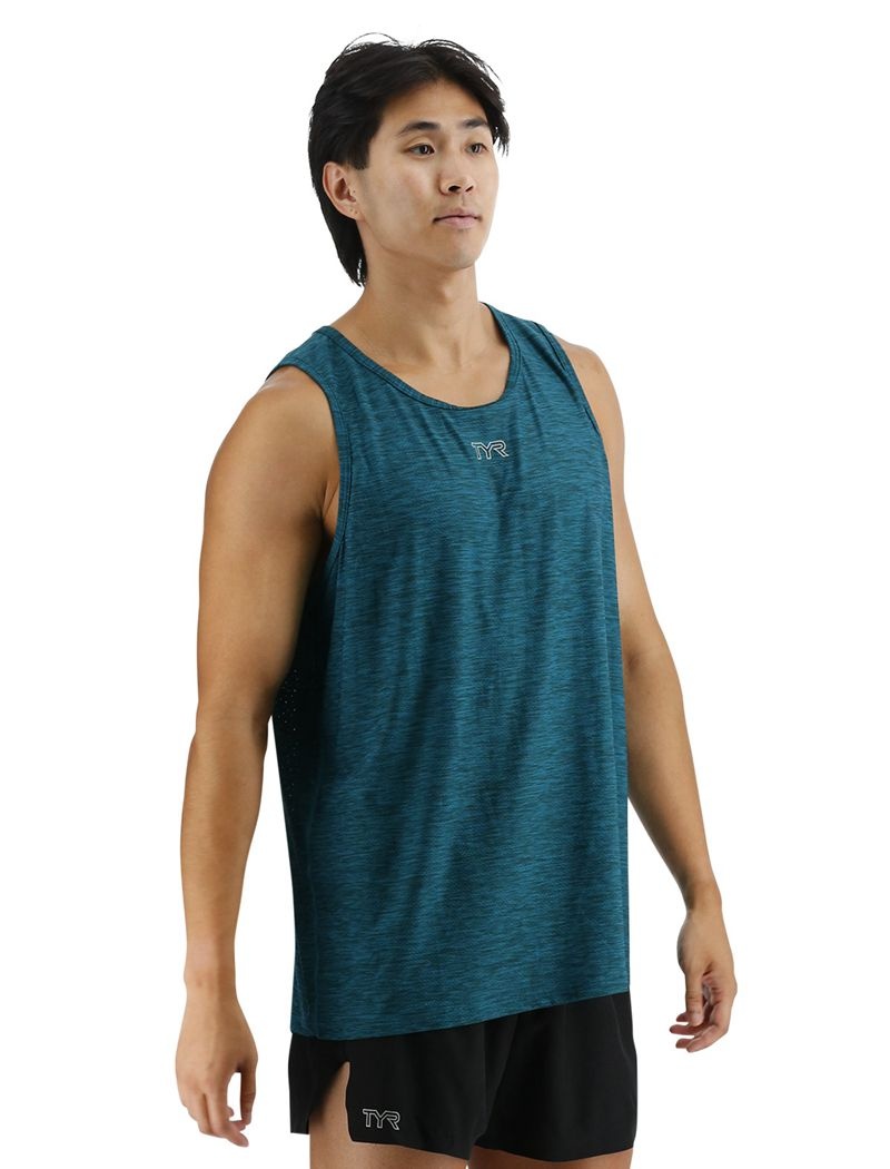 Blue Green Tyr Airtec™ Men's Tanks | US-RXBD96721