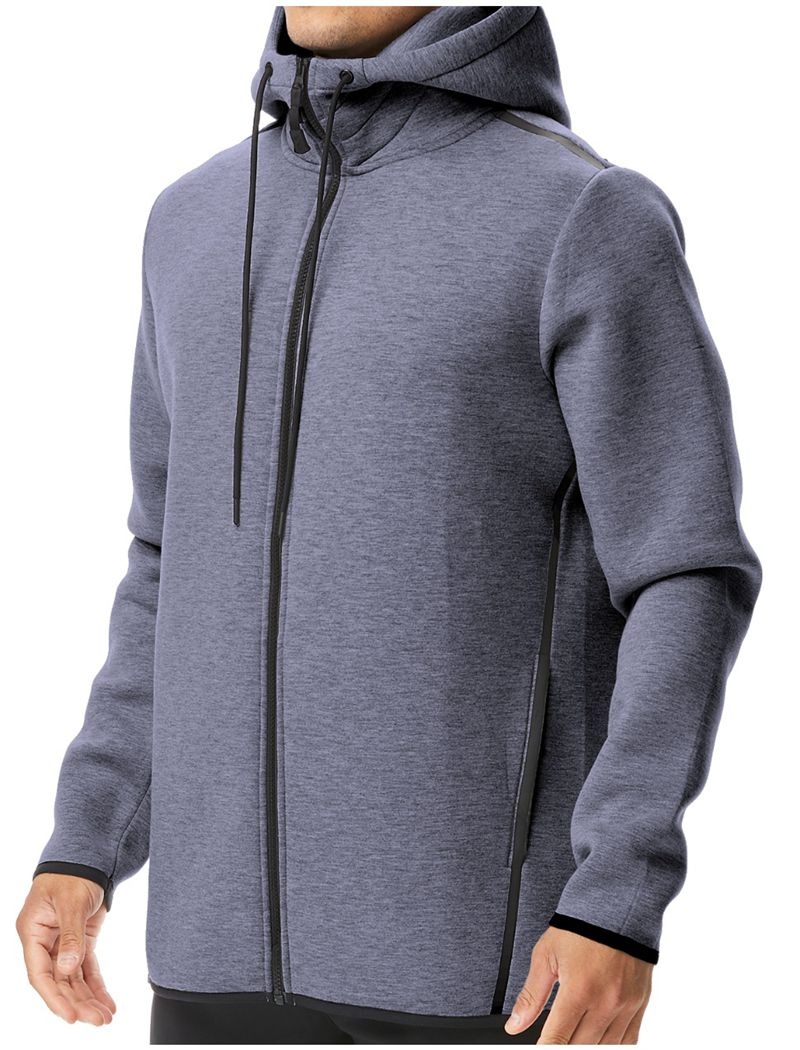 Blue Grey Tyr Elite Team Full Zip Men\'s Hoodie | US-IBGX51280