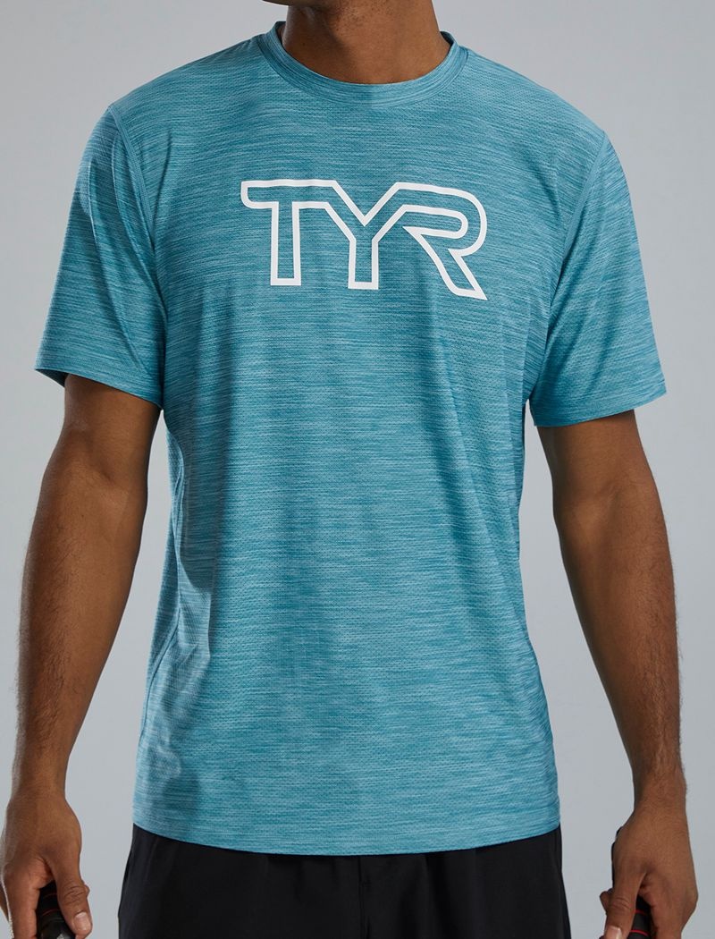 Blue Tyr Airtec™ Big Logo Men's T-Shirt | US-HNBO84690