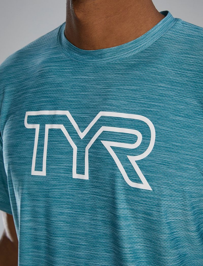 Blue Tyr Airtec™ Big Logo Men's T-Shirt | US-HNBO84690