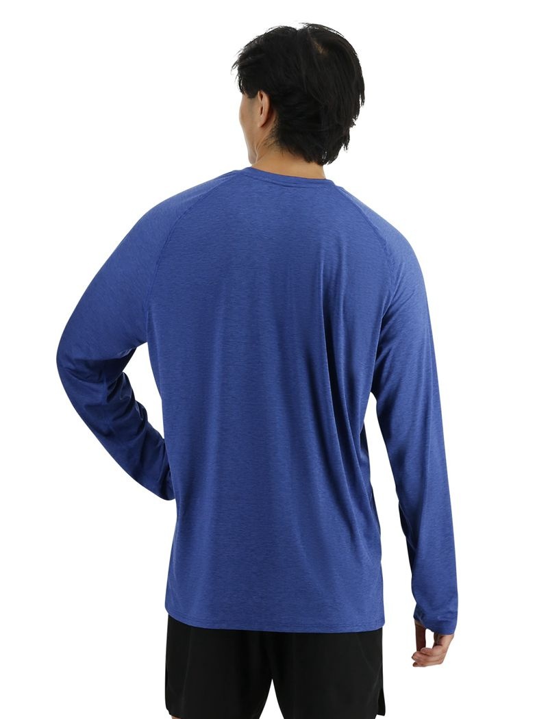 Blue Tyr Climadry™ Raglan Long Sleeve Tech Men's T-Shirt | US-TFZL30625