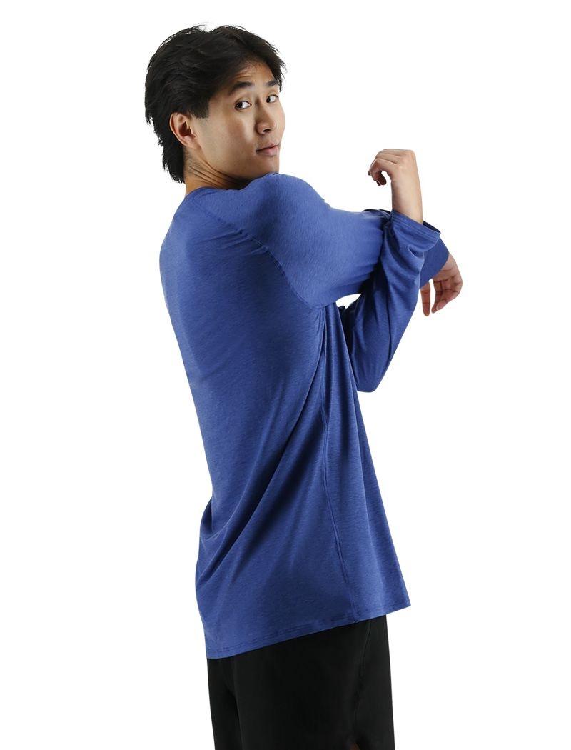 Blue Tyr Climadry™ Raglan Long Sleeve Tech Men's T-Shirt | US-TFZL30625