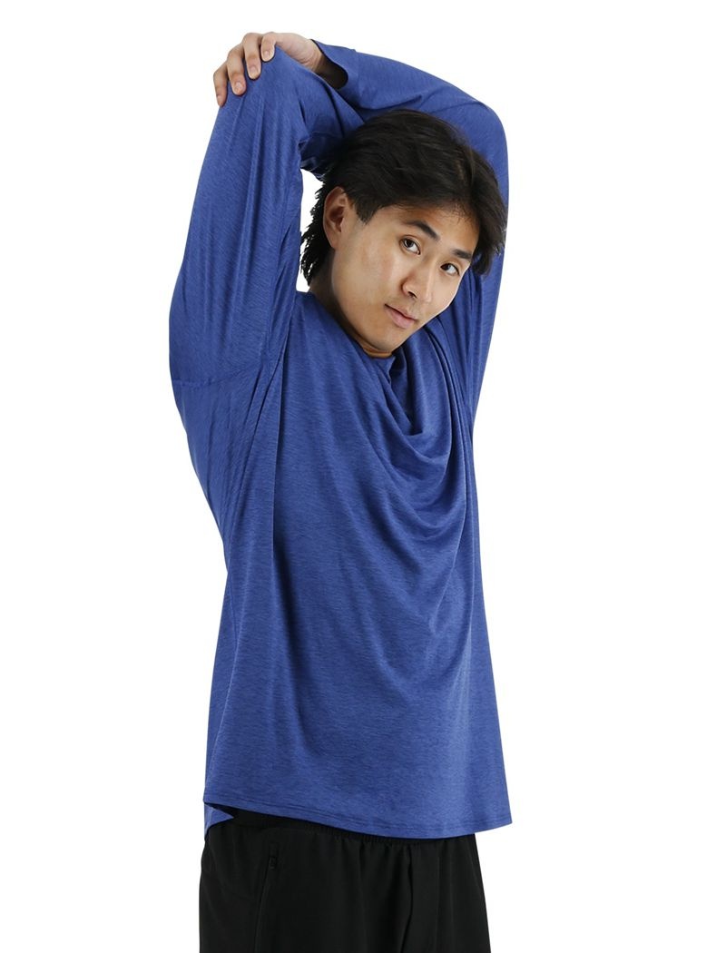 Blue Tyr Climadry™ Raglan Long Sleeve Tech Men's T-Shirt | US-TFZL30625