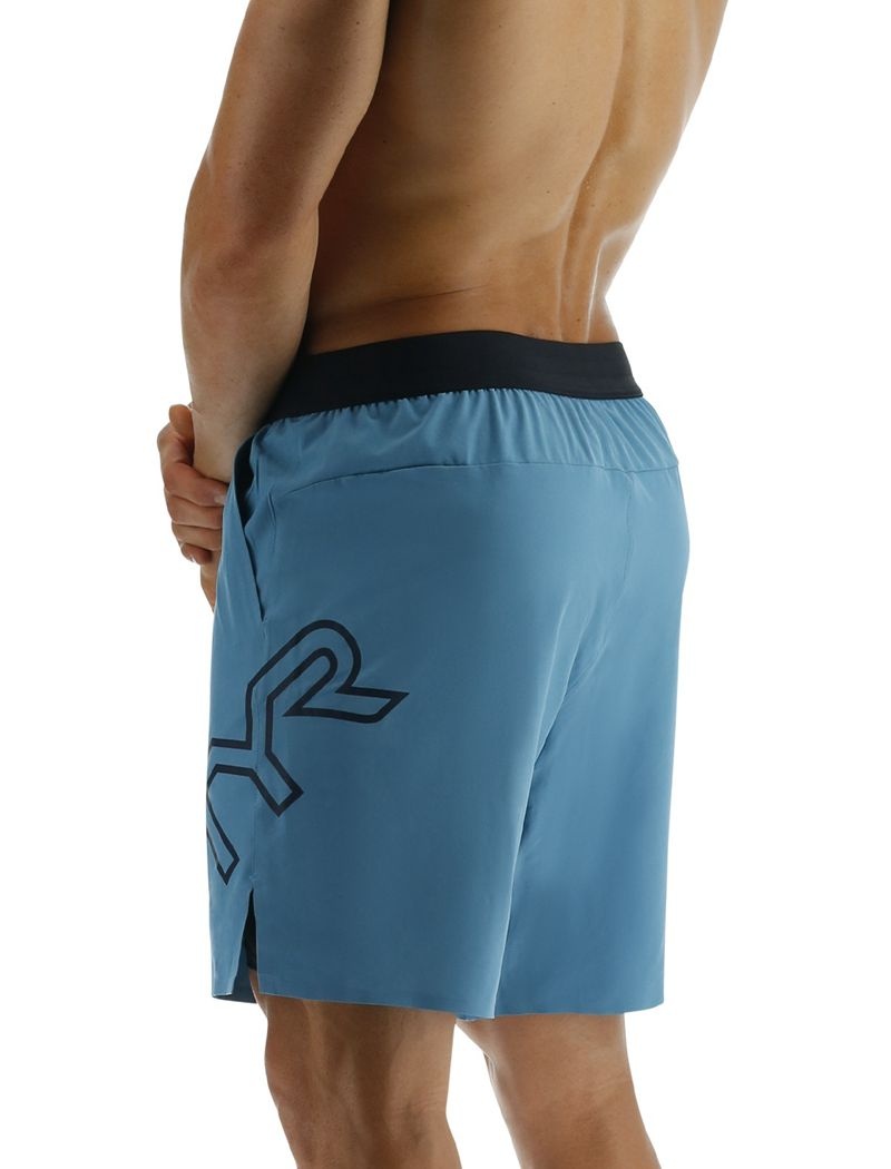 Blue Tyr Hydrosphere™ Lined 7 Unbroken Big Logo Men's Shorts | US-YMVO78359