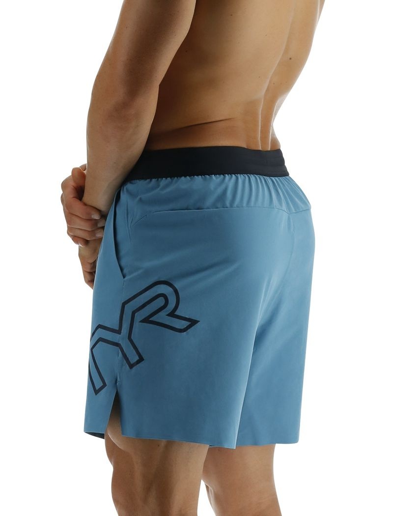 Blue Tyr Hydrosphere™ Unlined 7 Unbroken Big Logo Men's Shorts | US-WKFM94026