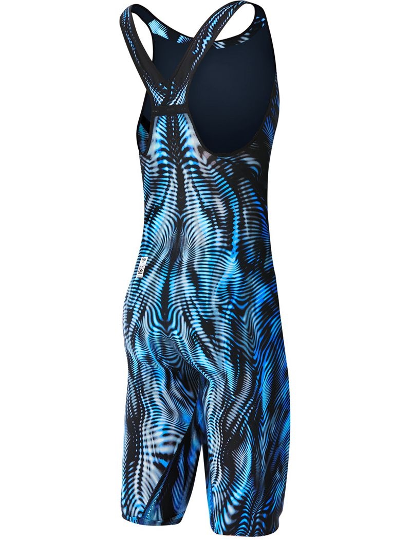 Blue / Black Tyr Venzo™ Genesis Closed Back Women's Swimsuit | US-KTSX12538