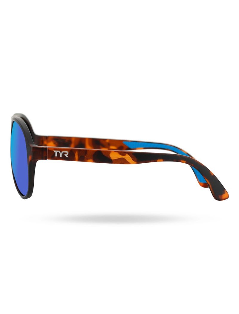 Blue / Brown Tyr Goldenwest Aviator Hts Polarized Women's Sunglasses | US-QYNP25817