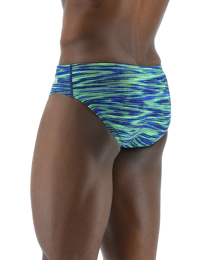 Blue / Green Tyr Durafast Elite® Fizzy Men's Swimsuit | US-TODN43207