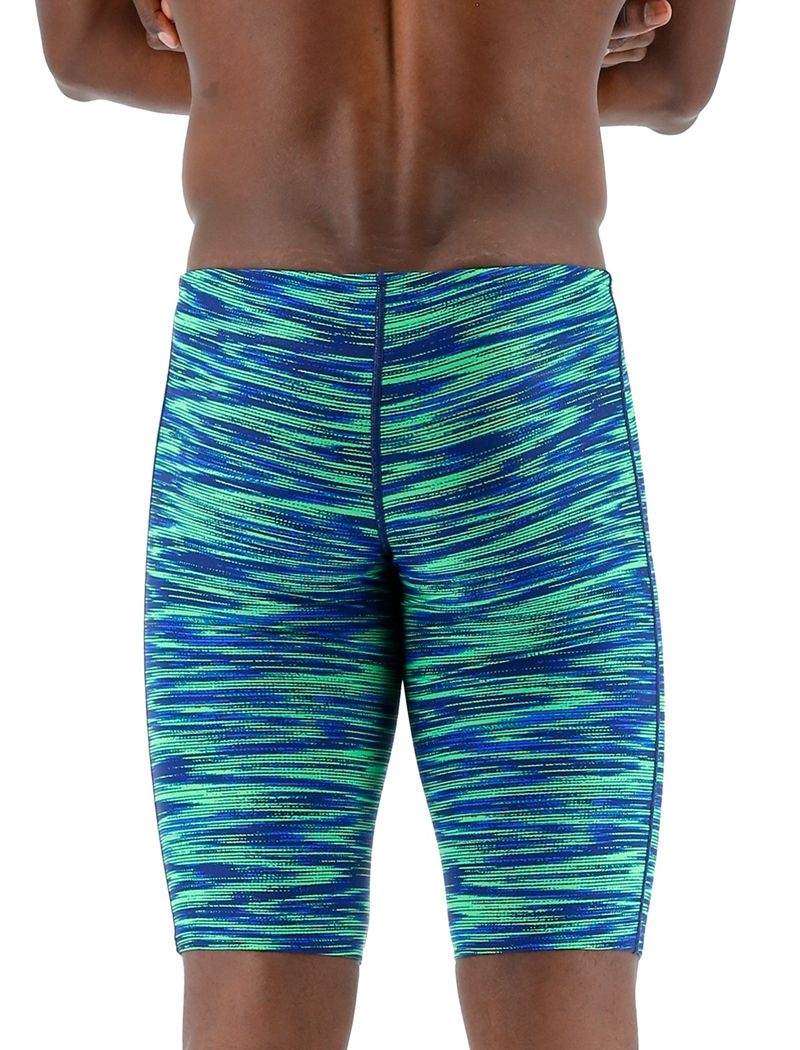 Blue / Green Tyr Durafast Elite® Jammer Fizzy Men's Swimsuit | US-YPKE23681