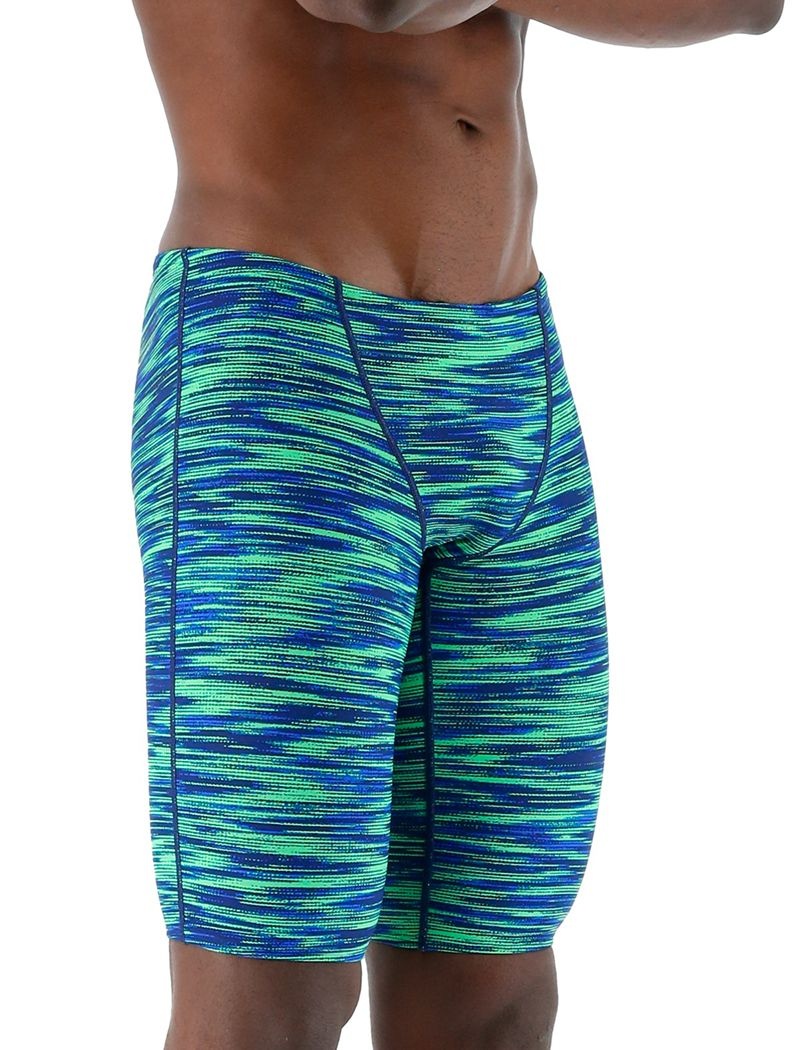 Blue / Green Tyr Durafast Elite® Jammer Fizzy Men's Swimsuit | US-YPKE23681