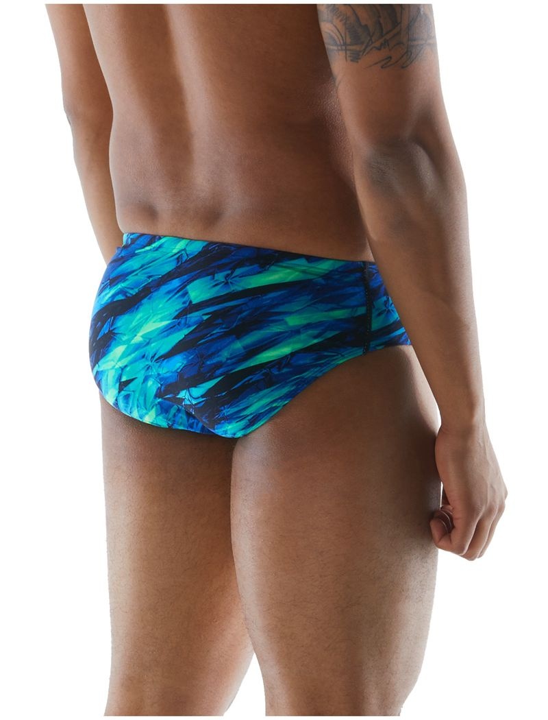 Blue / Green Tyr Durafast Elite® Vitric Men's Swimsuit | US-SNRW02945