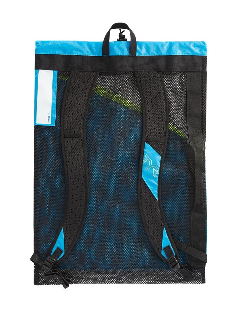 Blue / Green Tyr Elite Team 40l Mesh Men's Backpack | US-JDGL87493