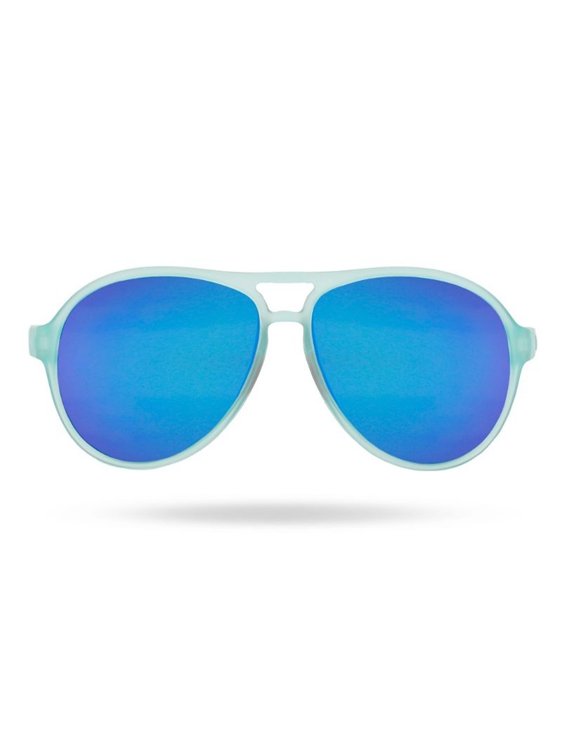 Blue / Light Blue Tyr Goldenwest Aviator Hts Polarized Women's Sunglasses | US-HKUL57823