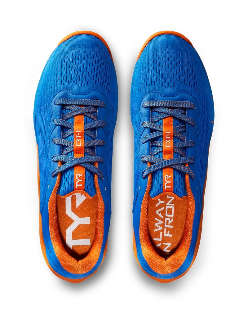 Blue / Orange Tyr Cxt-1 Trainer Men's Crossfit Shoes | US-DETM57361