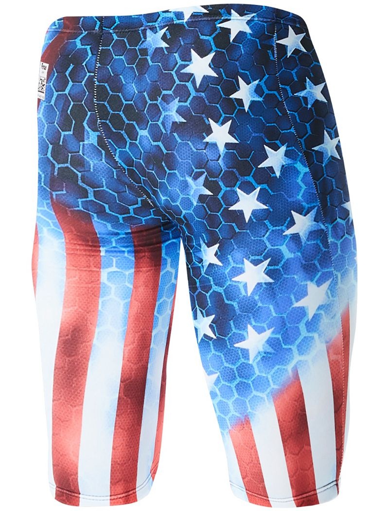 Blue / Red / White Tyr Avictor® Jammer Supernova Usa Men's Shorts | US-USCG16380