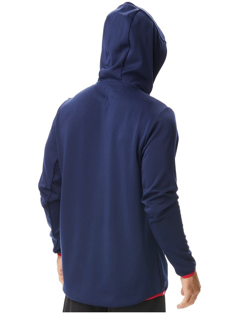 Blue / White / Red Tyr Alliance Podium Full Zip Men's Hoodie | US-USDI80613