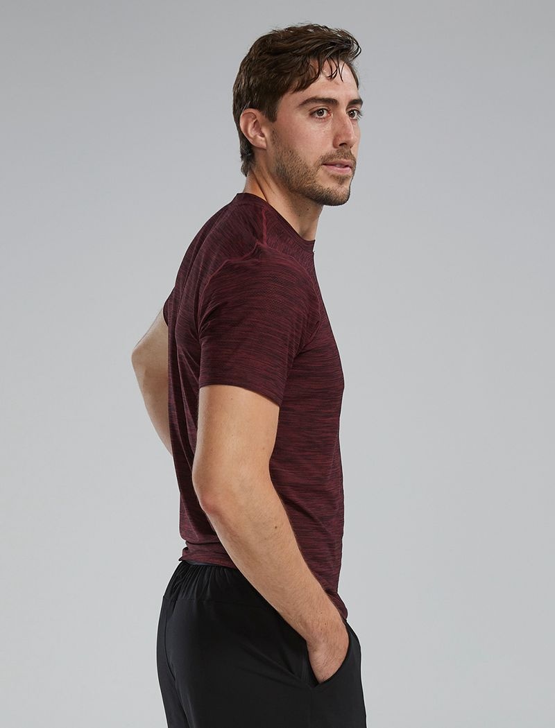 Burgundy Tyr Airtec™ Men's T-Shirt | US-AWKC36278