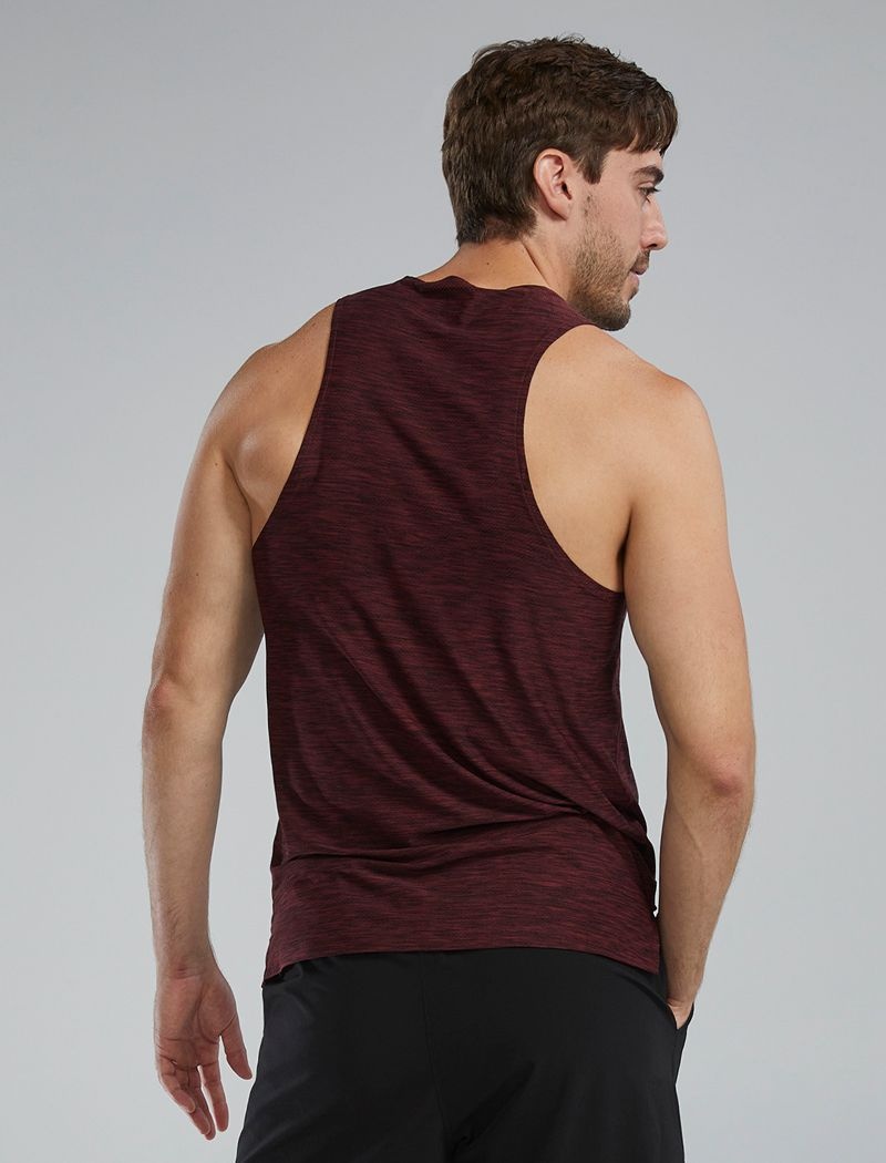 Burgundy Tyr Airtec™ Men's Tanks | US-PZRT73694