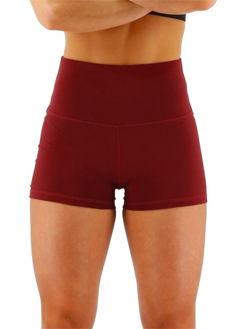 Burgundy Tyr Base Kinetic™ 2 High-rise Women\'s Shorts | US-PCXB65130