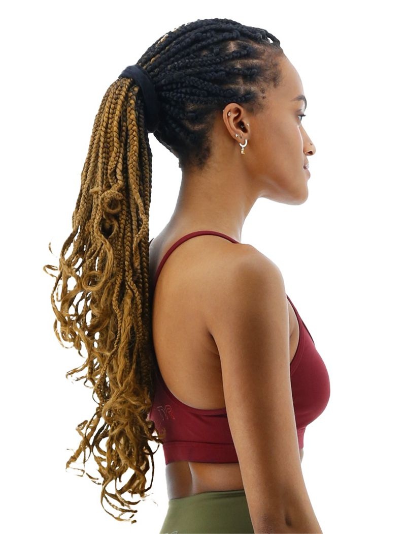 Burgundy Tyr Base Kinetic™ V-neck Women's Sports Bra | US-GVES79602