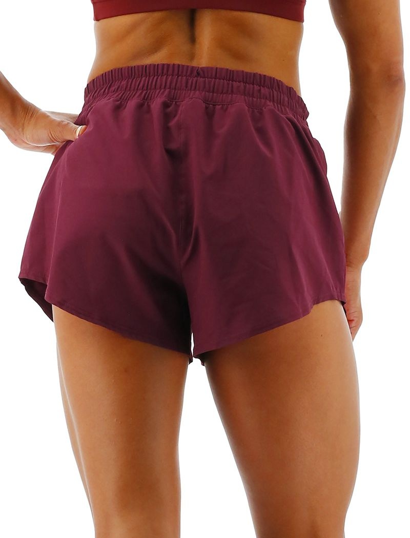 Burgundy Tyr Hydrosphere™ Pace Women's Running Shorts | US-JASK45781