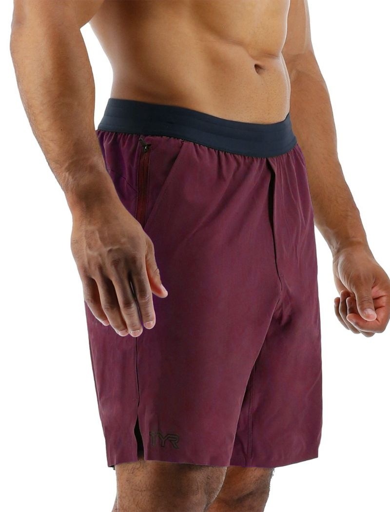 Burgundy Tyr Hydrosphere™ Unlined 7 Unbroken Men's Shorts | US-VUMN70246