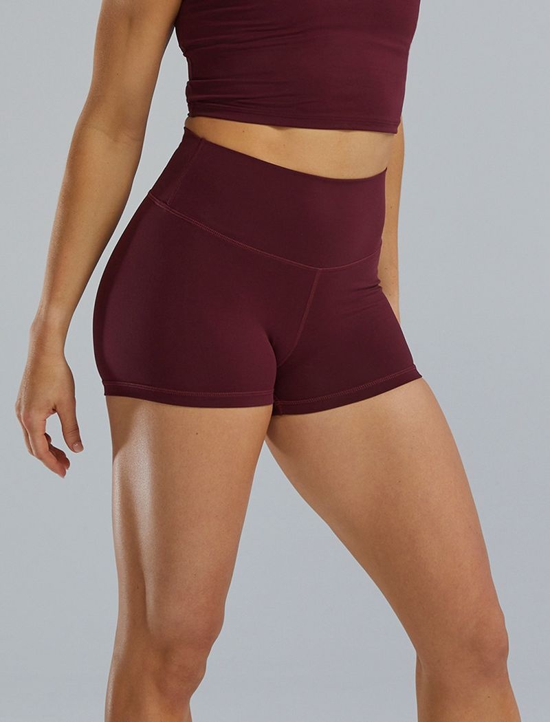 Burgundy Tyr Joule Elite™ High-waisted 2 Women's Shorts | US-YEKU70264