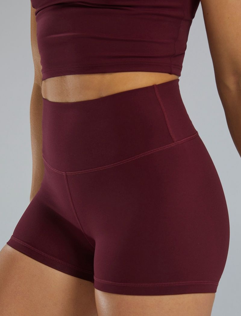 Burgundy Tyr Joule Elite™ High-waisted 2 Women's Shorts | US-YEKU70264