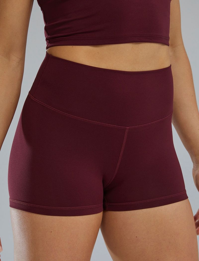 Burgundy Tyr Joule Elite™ High-waisted 2 Women's Shorts | US-YEKU70264