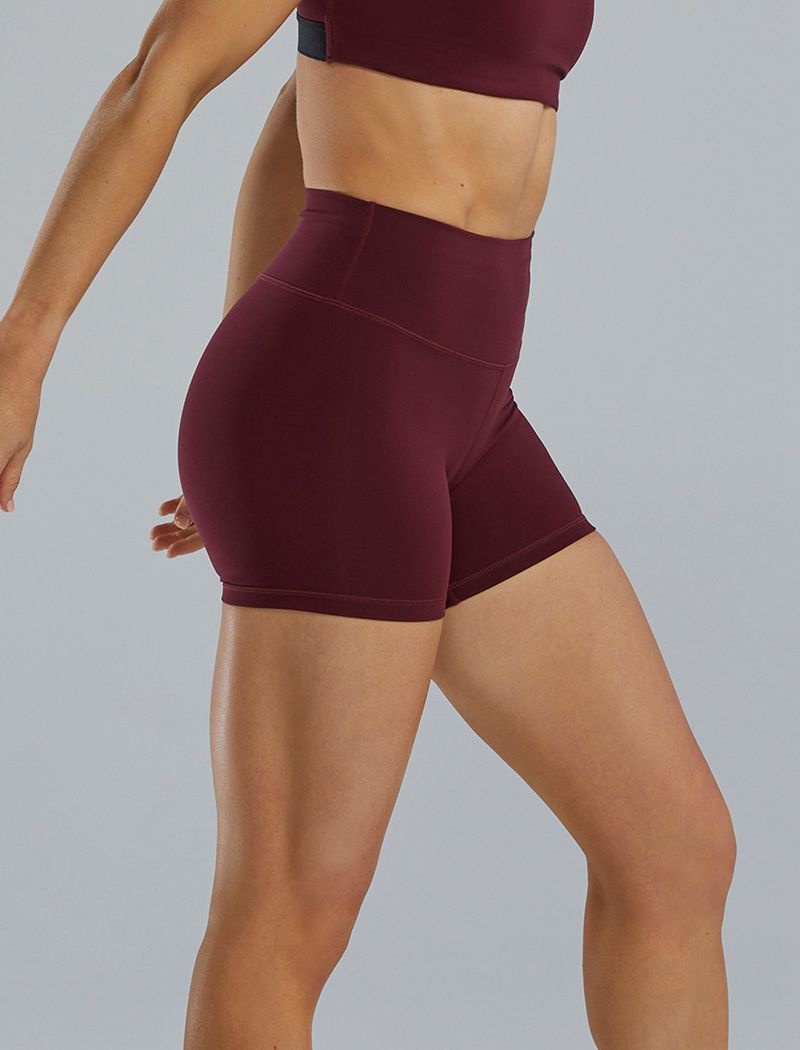 Burgundy Tyr Joule Elite™ High-waisted 3.25 Women's Shorts | US-SEMH94205