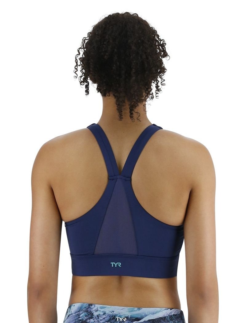 Dark Blue Tyr Amira Women's Swim Bra | US-DARN50693