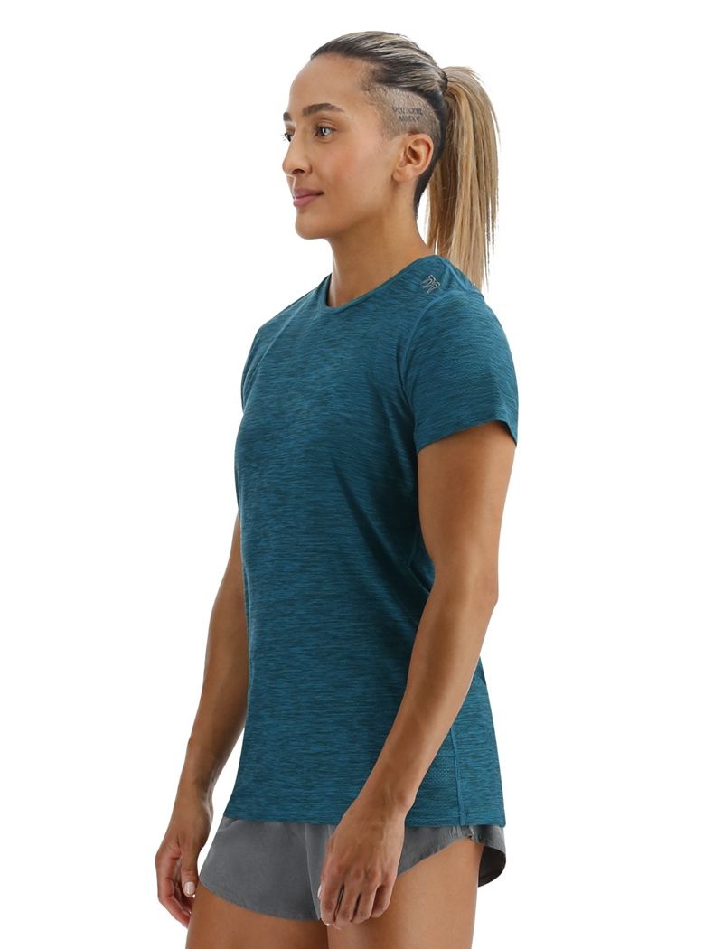 Dark Green Tyr Airtec™ Short Sleeve Women's T-Shirt | US-SGJE31492