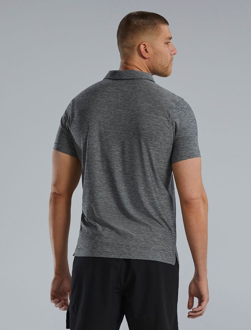 Dark Grey Tyr Climadry™ Short Sleeve Men's Polo Shirt | US-FRMJ68437